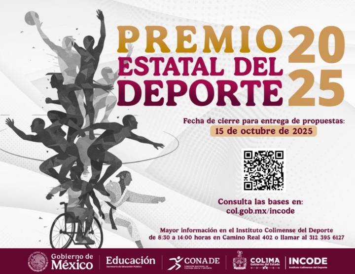 Incode invita a participar en el Premio Estatal del Deporte 2025