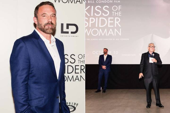 Ben Affleck Awkwardly Stood Solo Onstage 7 Minutes at 'Spider Woman' Premiere