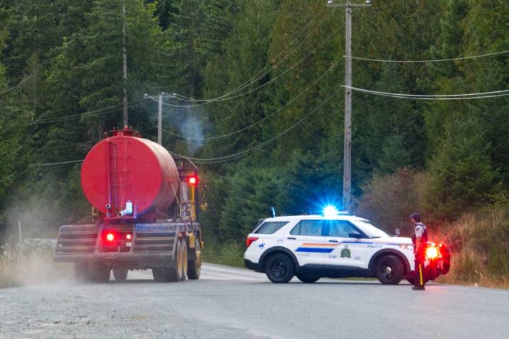 Island road closed by wildfire set to re