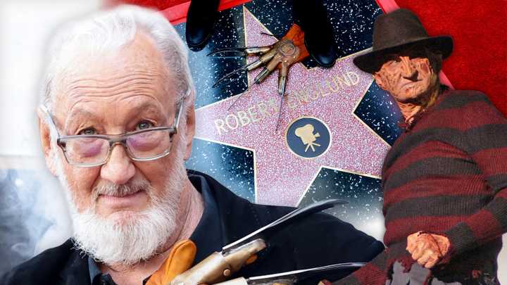 Freddy Krueger Star Robert Englund Brings Claw Glove to Hollywood Star Ceremony