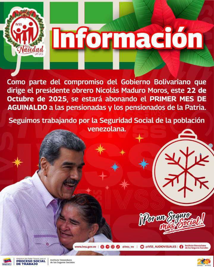 Gobierno paga primer mes de aguinaldo a pensionados