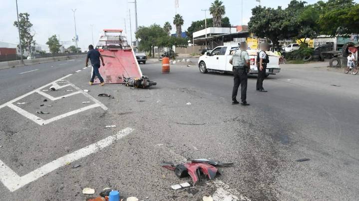 Accidente en la carretera Irapuato-Abasolo deja dos motociclistas heridos
