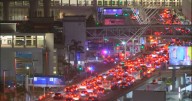 Road closure outside LAX terminal causes traffic delays