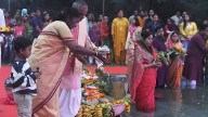 President Droupadi Murmu Joins Chhath Puja Celebrations At Rashtrapati Bhavan