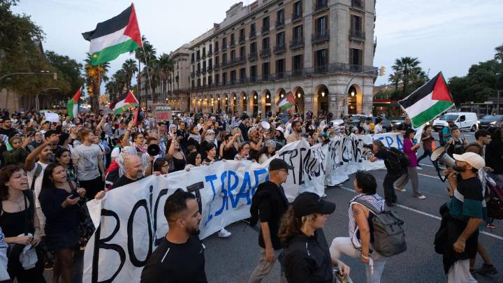 Las calles de Barcelona protagonizan el segundo día de protestas contra Israel