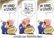 Bagley Cartoon: Hand in the Gerrymander Jar
