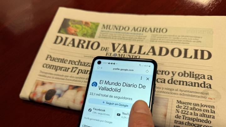 Sigue a Diario de Valladolid en Google Discover para mantenerte al día de toda la actualidad
