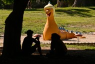 Have you seen the whimsical sea sculptures at Whittier Narrows park? LA County archivists want to know