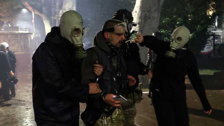 Georgia protesters try to storm presidential palace in Tbilisi