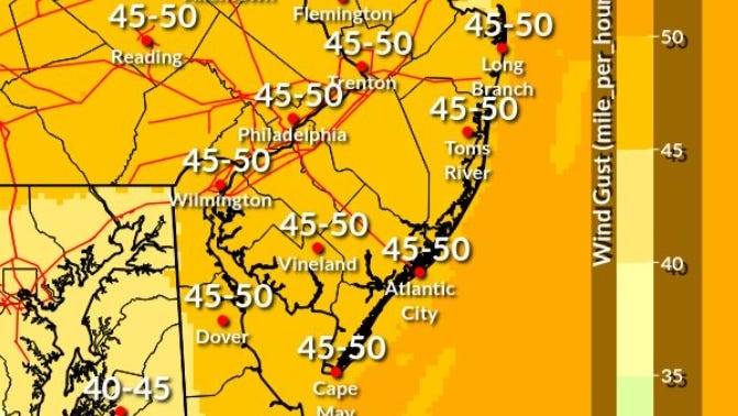 Wind advisory in effect for Delaware. See Halloween weather forecast