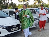 Mangaluru: Blessing of vehicles held at St Teresa Church, Paldane