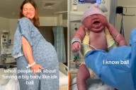 Mom gives birth to a whopping 13-pound baby boy, smashing hospital record: 'How many years was he in there?'