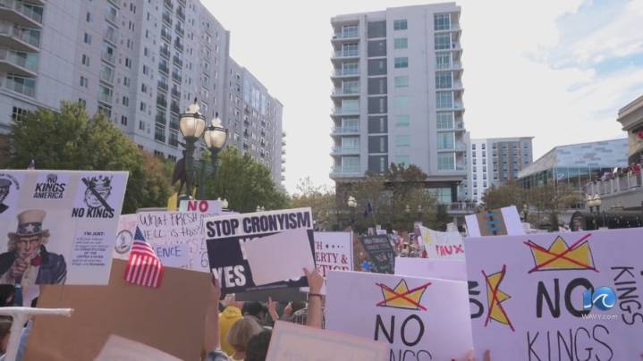Large turnout at No Kings rallies in Chesapeake and Virginia Beach