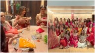 Shilpa Shetty gives glimpse into star-studded Karwa Chauth celebration. Watch