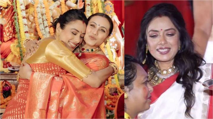 Rani Mukerji And Rupali Ganguly Give Each Other A Hug, Take Part In Sindoor Khela