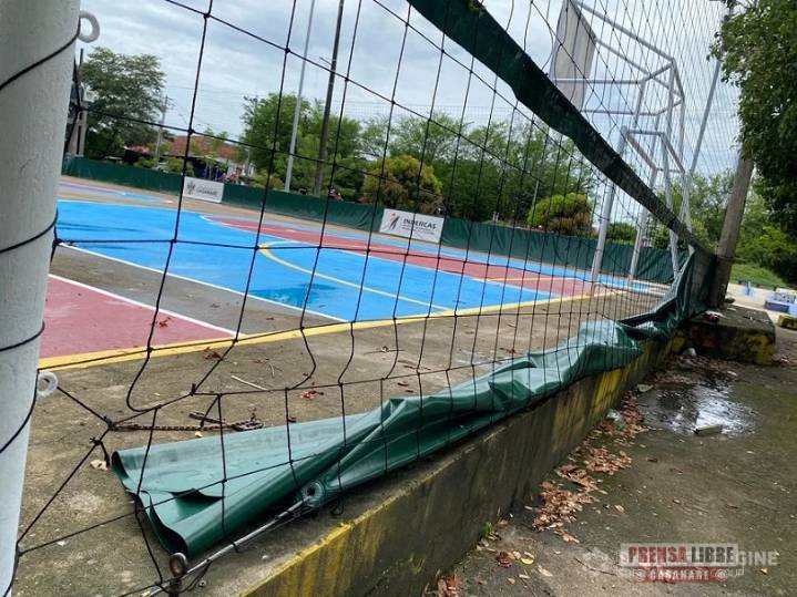 Vandalizada cancha de fútbol sonoro en el barrio 20 de Julio de Yopal