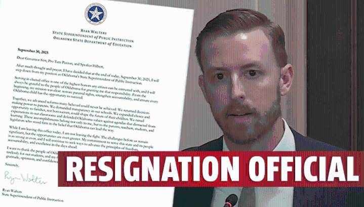 Walters submits resignation letter, Stitt expected to name replacement soon