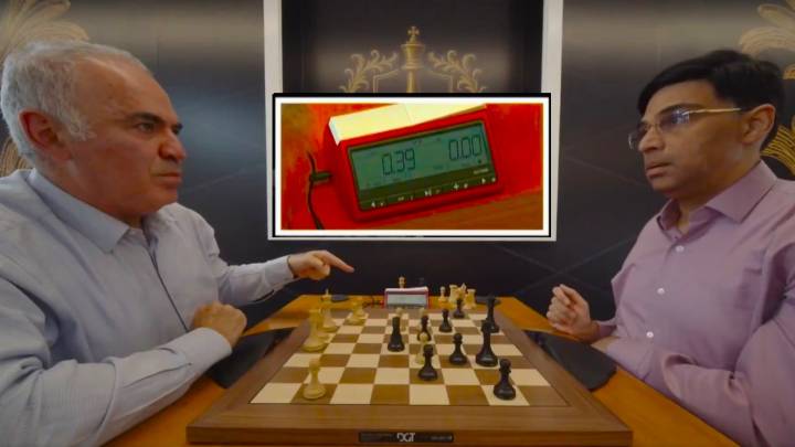 WATCH: Viswanathan Anand forgets about clock and loses on time in winning position vs Garry Kasparov