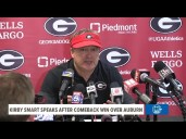 Kirby Smart fiery after electric comeback win over Auburn on the road