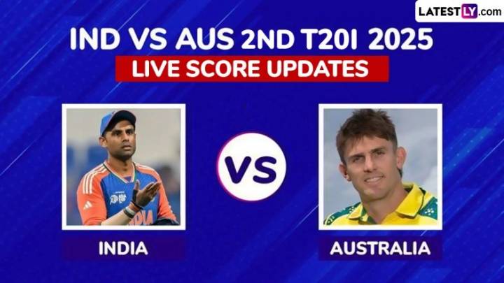 Cricket India vs Australia Live Score Updates of 2nd T20I 2025: Check Playing XIs