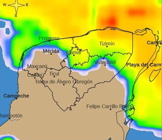 ¡Amarren sus tinacos! Se vienen lluvias y vientos fuertes para esta semana en la costa yucateca