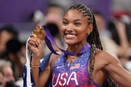 Tara Davis-Woodhall Makes Honest Track Confession From Times Square Before Athlos NYC