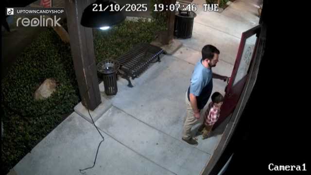 Good Samaritan dad and son go viral for protecting unlocked candy shop