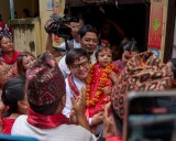 Niña de dos años se convierte en una diosa en Nepal