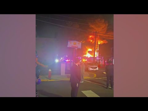 Explosion at Hillside, NJ, auto body shop sparks massive fire