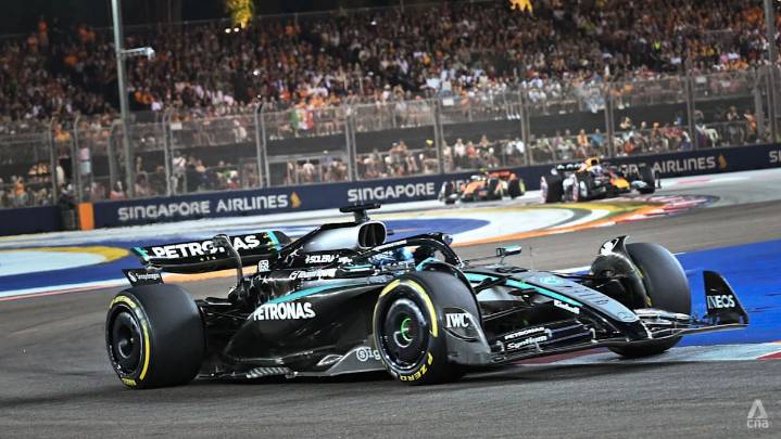 Mercedes' George Russell wins F1 Singapore Grand Prix, McLaren takes constructors' title