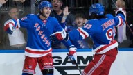 Celebrini has a hat trick and a 5-point game, Sharks beat Rangers i...