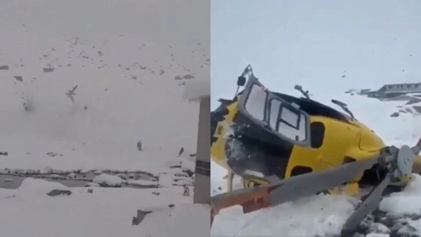 Helicóptero se estrelló cuando intentaba rescatar grupo de turistas en el Everest