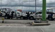 Pachuca: Dos patrullas chocan de frente en el bulevar Nuevo Hidalgo