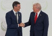 El momento más esperado de la cumbre de Egipto: así fue el saludo entre Trump y Sánchez