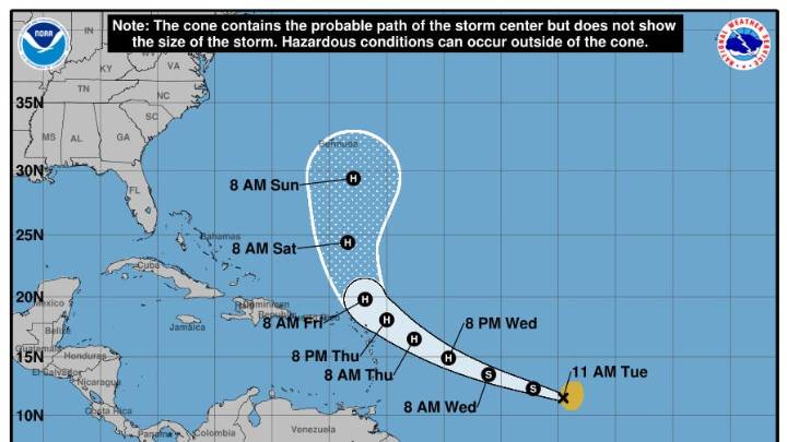 Jerry has formed in the Atlantic, the season's 10th…