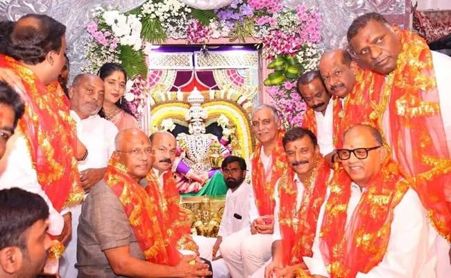 Why did Harish Rao visited Bhagyalakshmi temple?