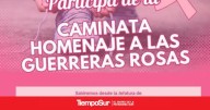 #OctubreRosa Realizarán una caminata en homenaje a las Guerreras Rosas del Viento