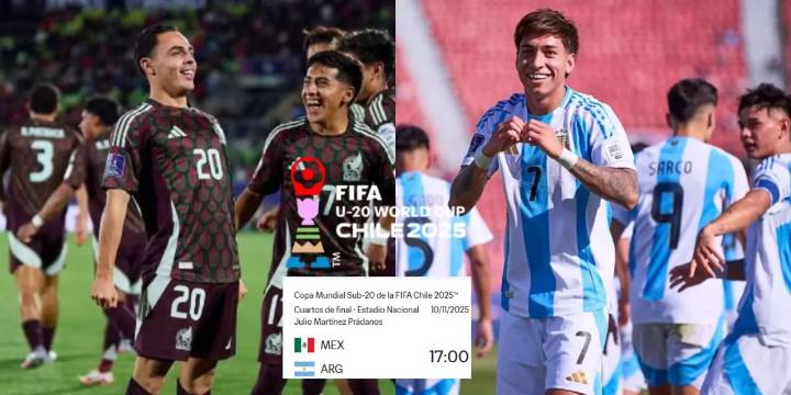 ¿A qué hora es el juego entre Argentina vs México en el Mundial Sub