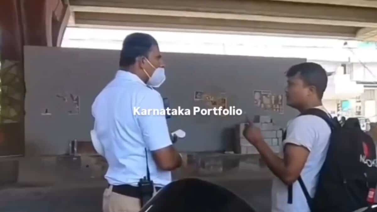 Bengaluru traffic constable suspended for slapping biker; video goes viral