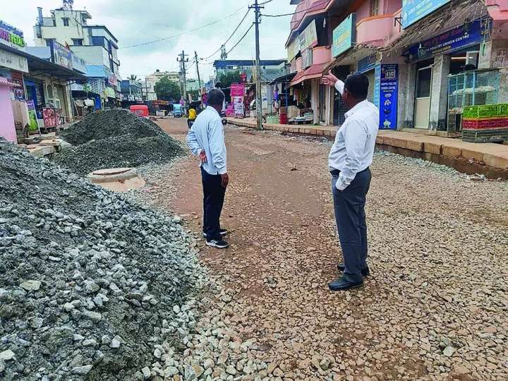 Concrete road work delay leaves Panathur in chaos