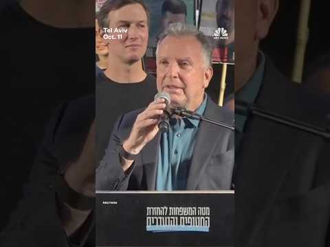 Crowd boos as U.S. envoy thanks Netanyahu during rally at Hostages Square