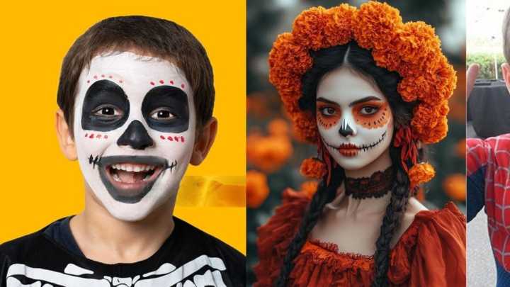 Halloween 2025: pinturas en la cara para niños y niñas, disfraces de última hora hoy 31 de octubre