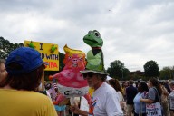 Thousands, Including Some Dressed as Frogs, Rally Against Trump No Kings Protest in Atlanta