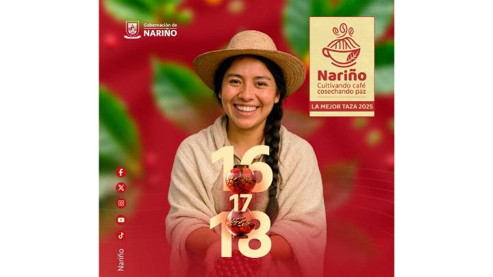 Nariño se prepara para “La Mejor Taza 2025 – Cultivando Café, Cosechando Paz”
