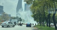 VIDEOS | Falla mecánica de pipa de gas LP genera alarma en Circuito Interior
