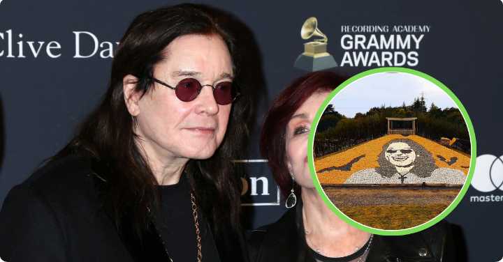 Ozzy Osbourne’s Family Visits Stunning Pumpkin Mural Dedicated To The Late Rock Legend