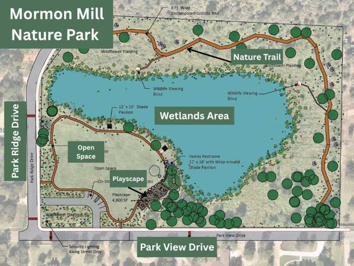 Freshly renamed Mormon Mill Nature Park almost ready for visitors