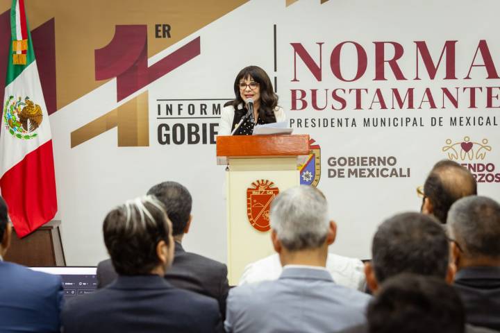 Norma Bustamante presenta primer informe de gobierno de continuidad en Mexicali