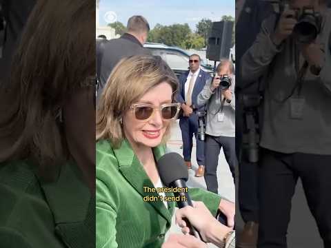 Nancy Pelosi tells woman to “shut up” after being questioned about debunked claim #shorts