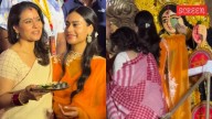 Kajol takes part in ‘Sindoor Khela’ ceremony with daughter Nysa, Rituparna Sengupta, Sumona Chakraborty. See photos
